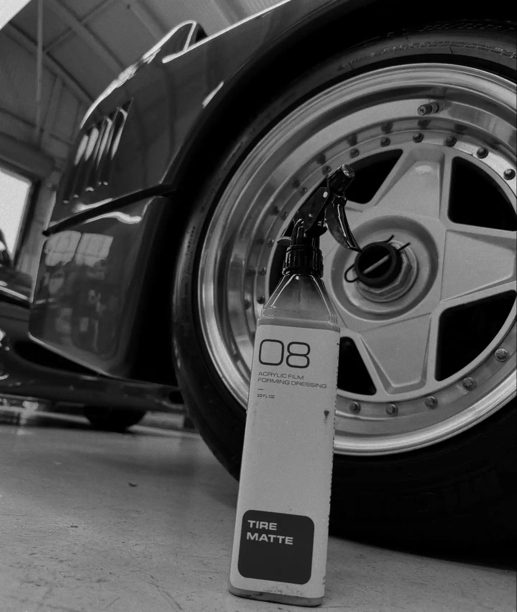 GREYSCALE 08 TIRE MATTE | Natural Tire, Trim, Interior Conditioner