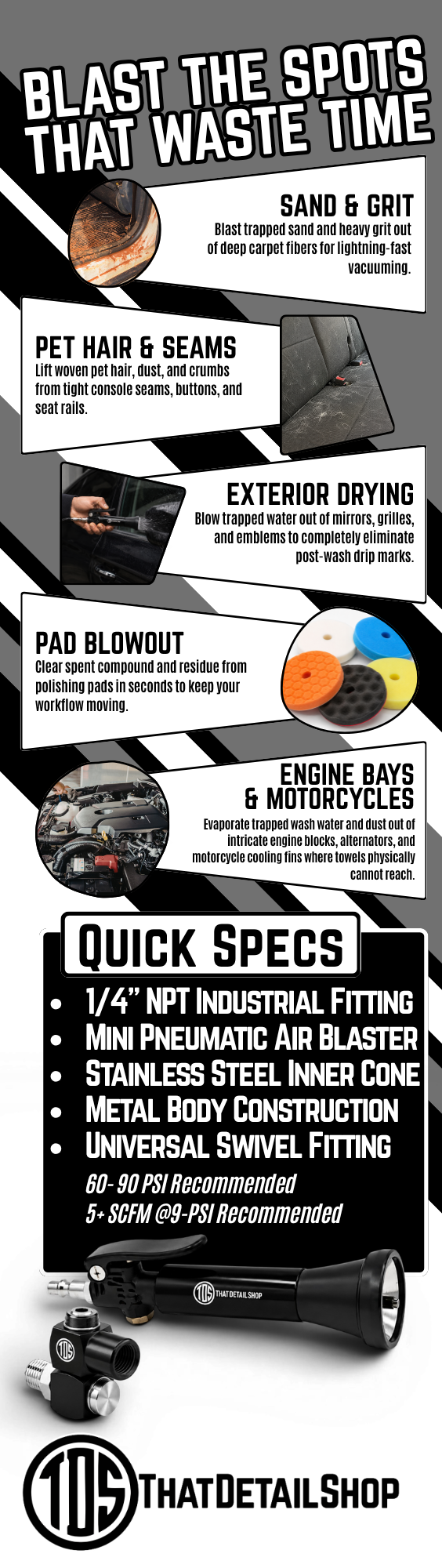 TDS Velocity™ Mini Pneumatic Air Blaster