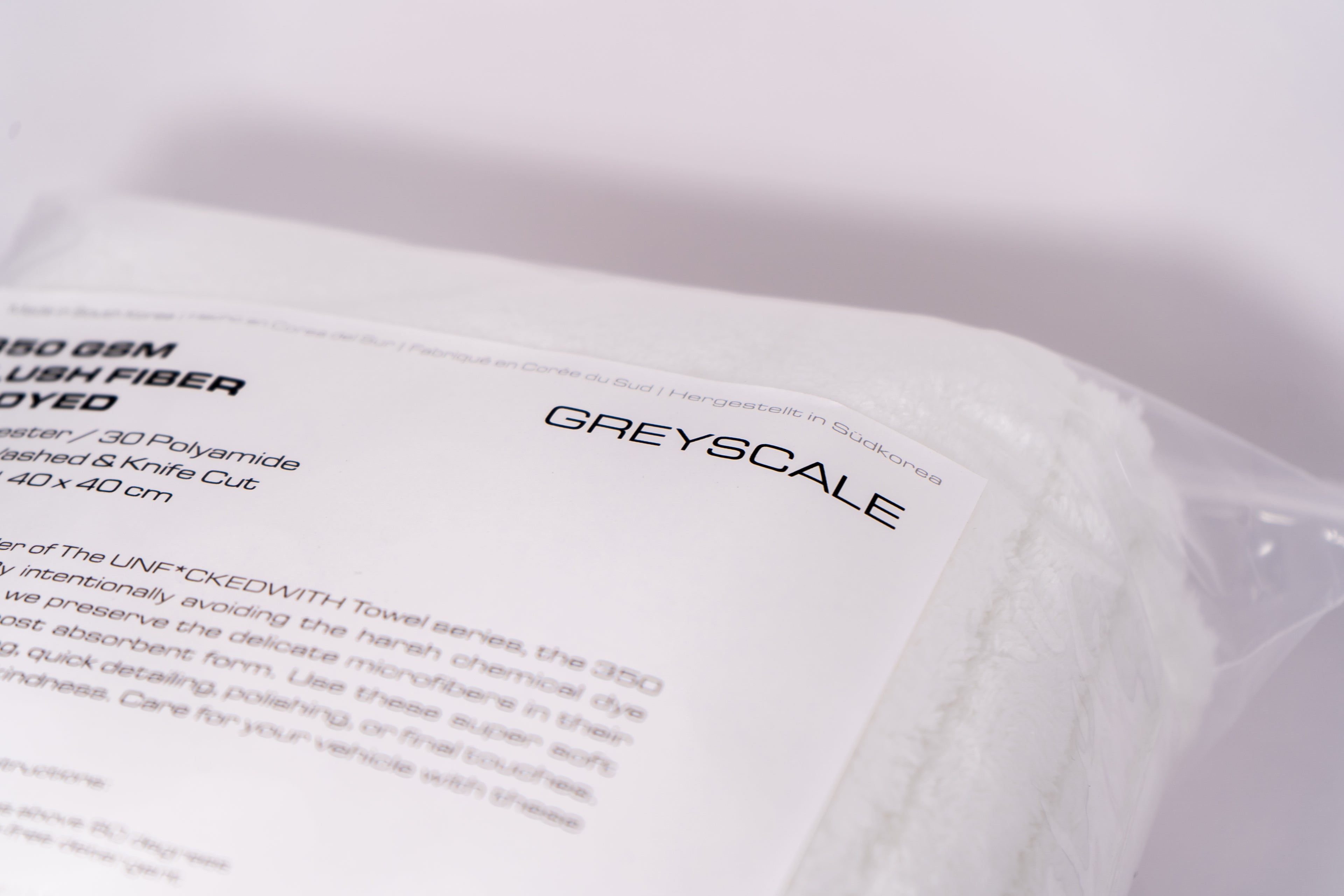 GREYSCALE 350 GSM PLUSH MICROFIBER TOWELS 5-Pack | Edgeless Detail Cloths