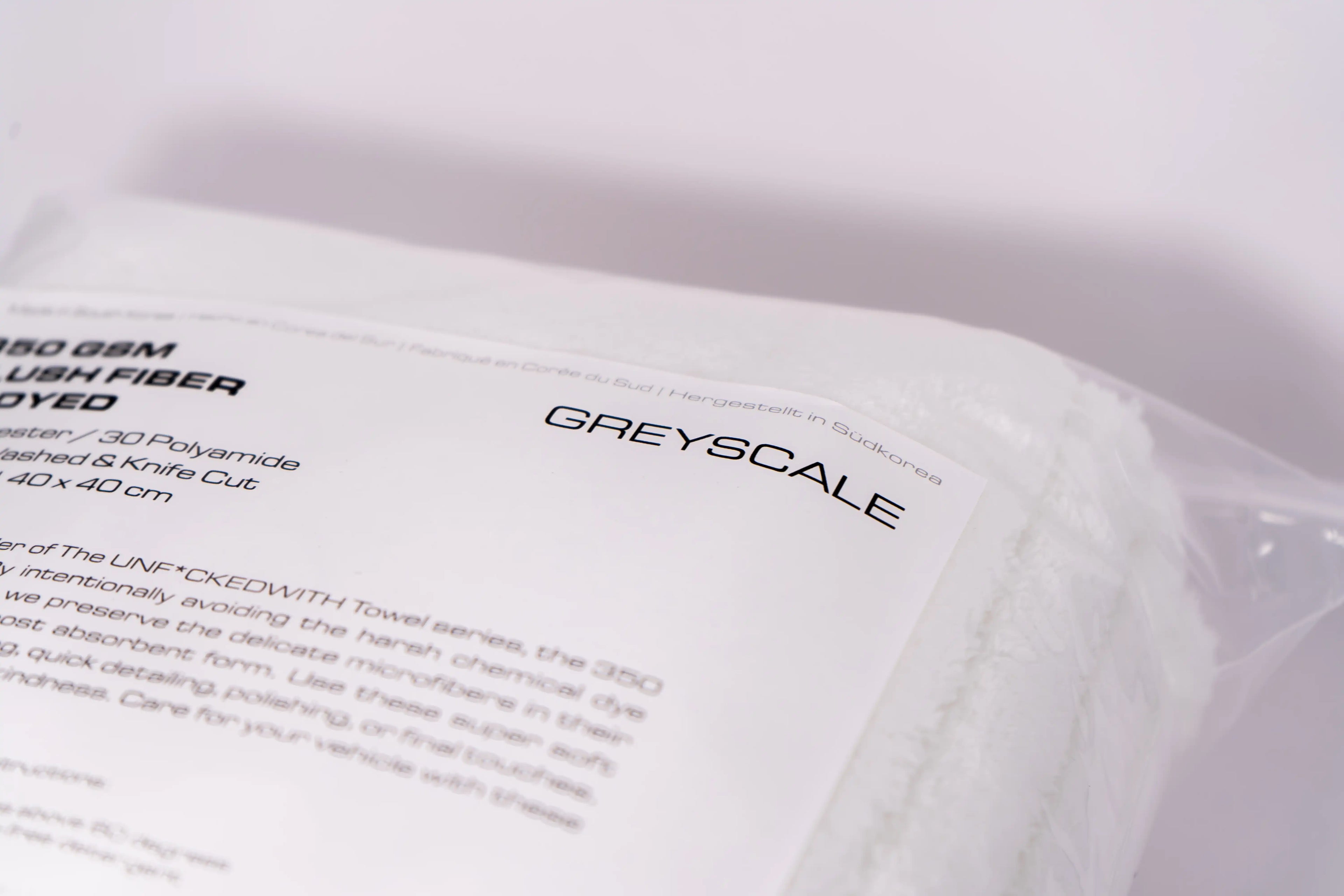 GREYSCALE 350 GSM PLUSH MICROFIBER TOWELS 5-Pack | Edgeless Detail Cloths