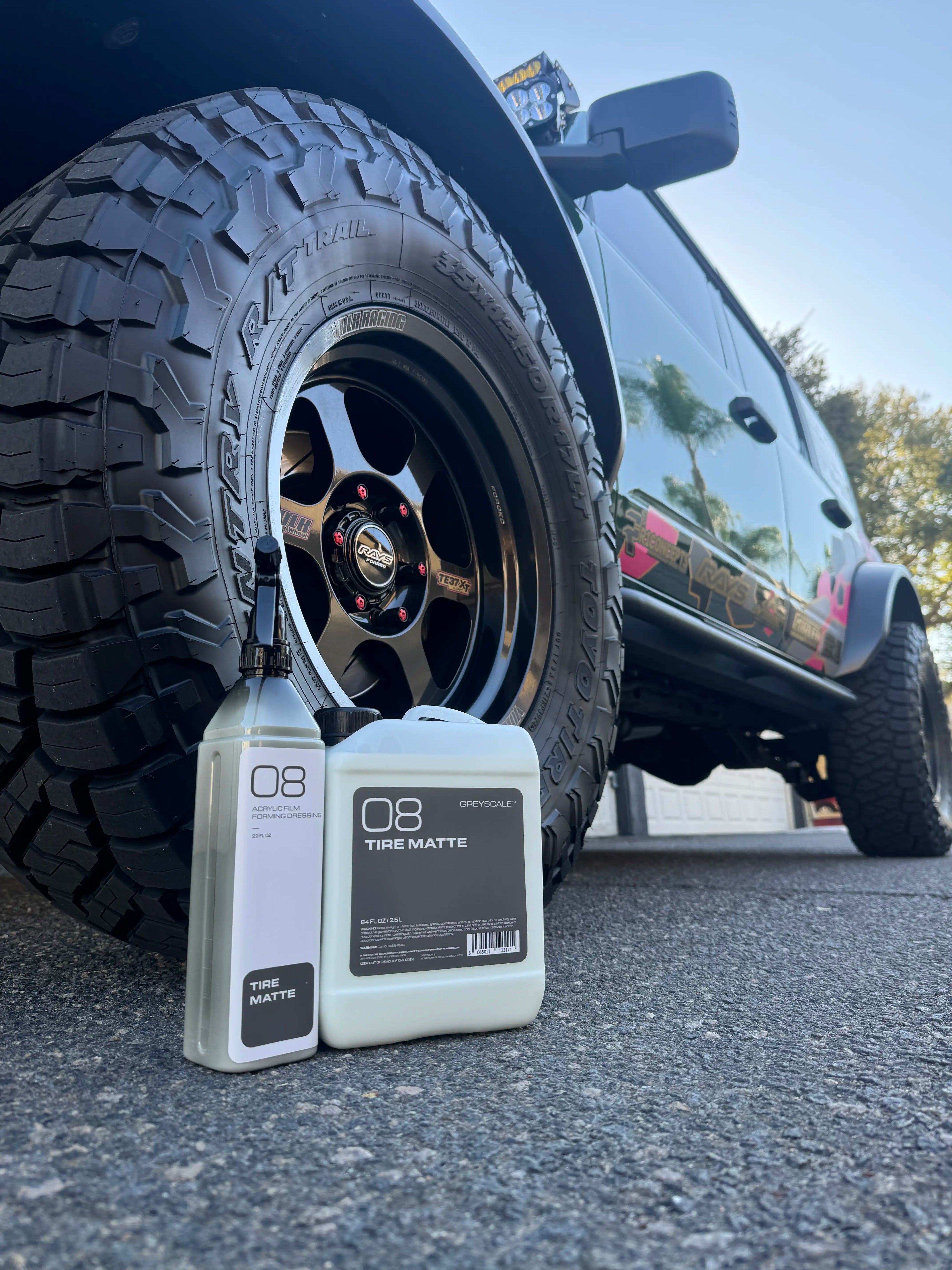 GREYSCALE 08 TIRE MATTE | Natural Tire, Trim, Interior Conditioner